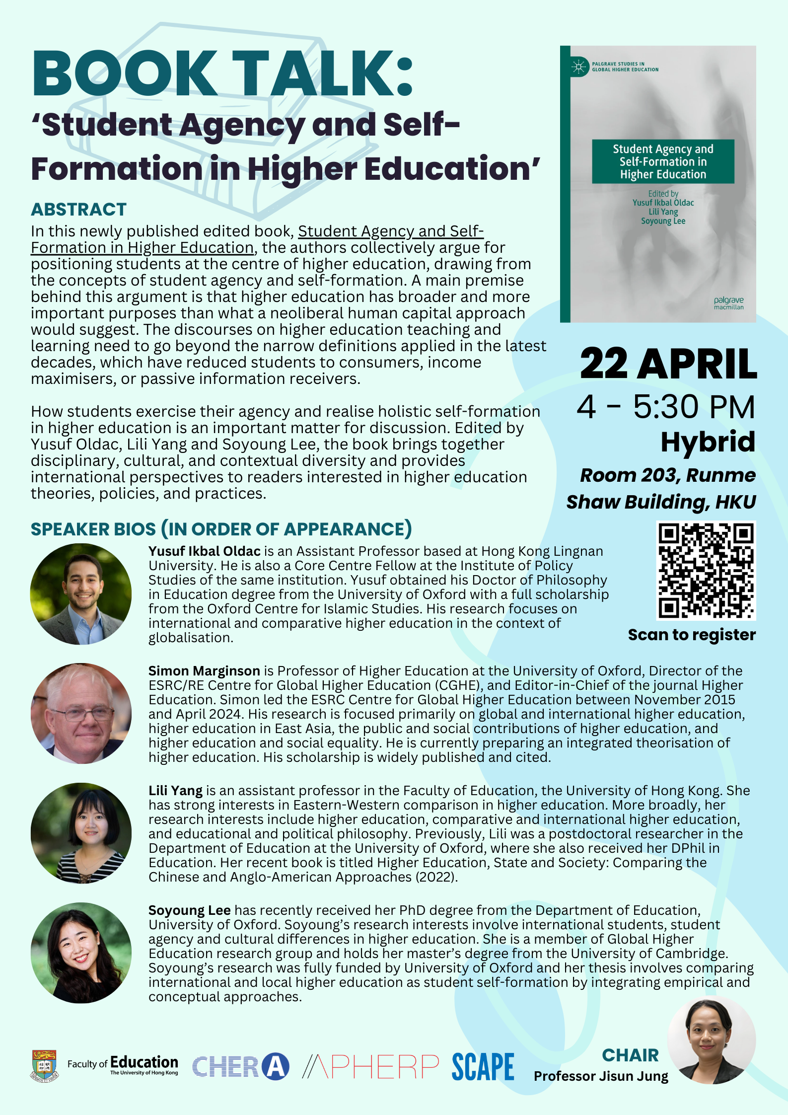 [Full Video Available] Book Talk: ‘Student Agency and Self-Formation in Higher Education’
