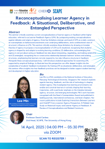 Reconceptualising Learner Agency in Feedback: A Situational, Deliberative, and Entangled Perspective