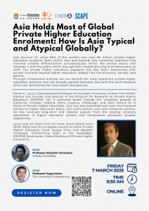 Asia Holds Most of Global Private Higher Education Enrolment: How Is Asia Typical and Atypical Globally?