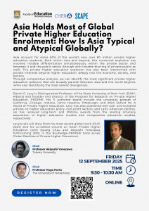Asia Holds Most of Global Private Higher Education Enrolment: How Is Asia Typical and Atypical Globally?